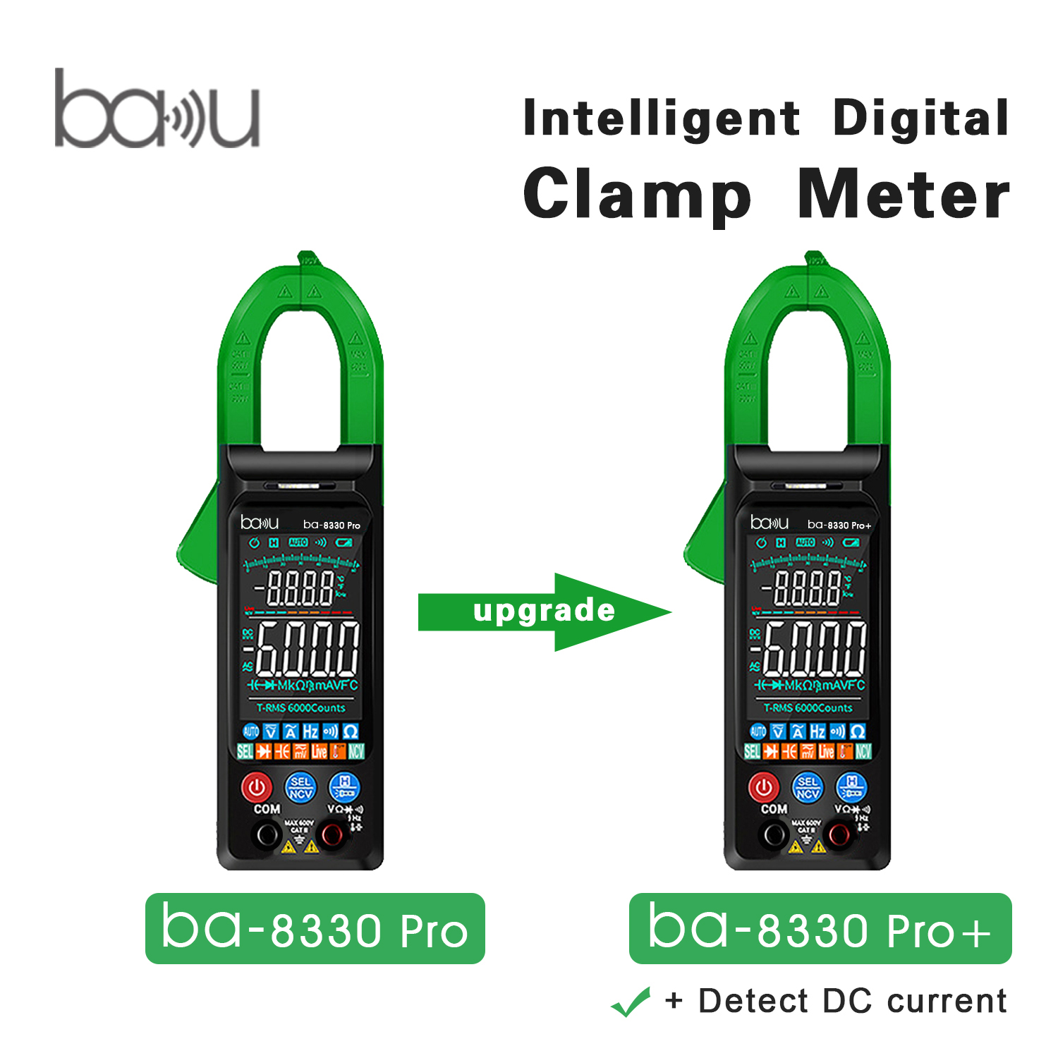 NEW product BAKU ba-8330Pro&ba-8233pro+ intelligent Digital Clamp Meter BIG Screen