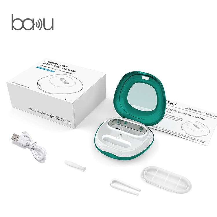 New product portable ultrasonic contact lens cleaner BAKU ba-2030 contact lens cleaner waterproof IPX7 contact lens case