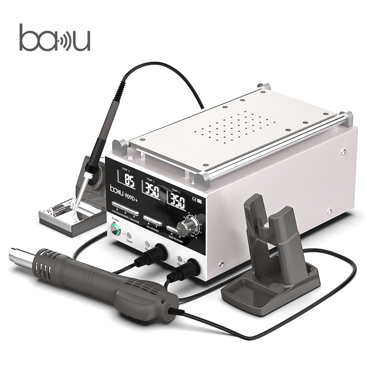 ba-909D+: 3-in-1 Hot Air Soldering Station for Mobile Phone Motherboard and Screen Repairs
