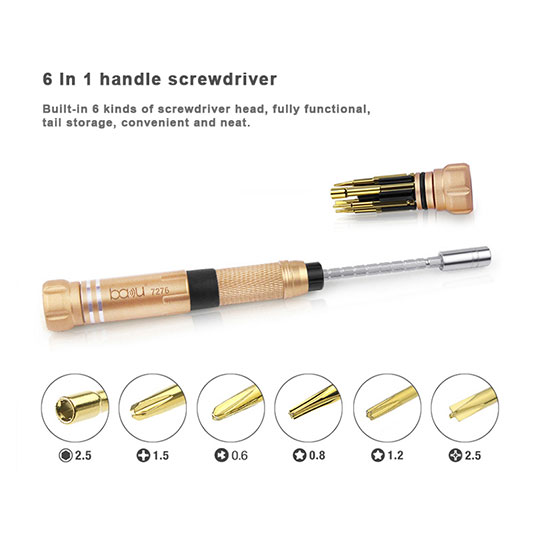 6 in 1 Small Precision Screwdriver Set BK-7276